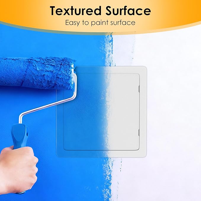 Suteck Plumbing Access Panel for Drywall Ceiling 8 x 8 Inch Reinforced Plastic Wall Access Doors Removable Hinged White