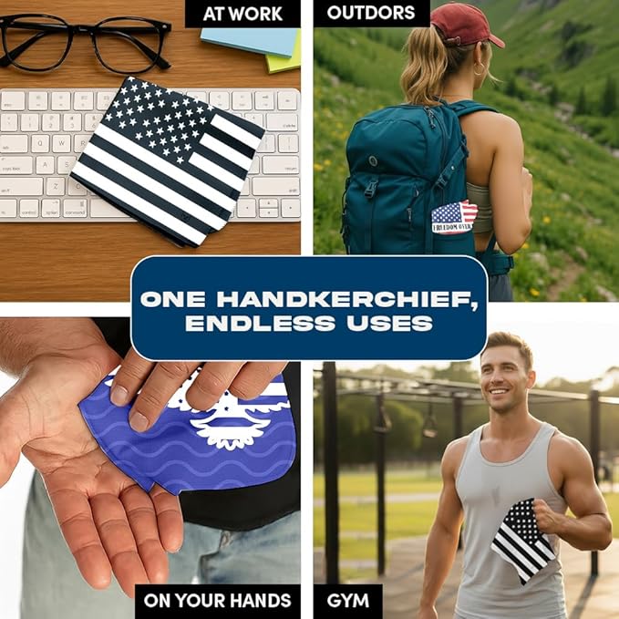 ARMORAY Sweat Absorbing Towel Handkerchief – Quick-Dry Microfiber Gym Towels for Face, Hands & Body – Workout Towel for Men, Sport Rag, Perfect for Tennis, Pickleball & Sauna Use by Women