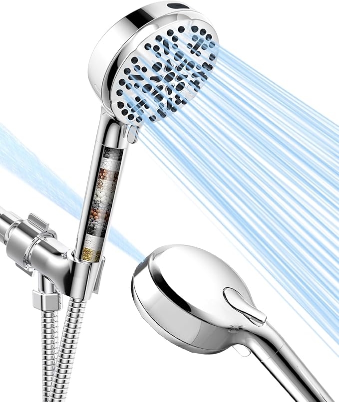 2-Pack Shower Filter Replacement for Handheld Shower Head- Water Softener Filter Cartridge for Hard Water - Remove Chlorine and Heavy Metals