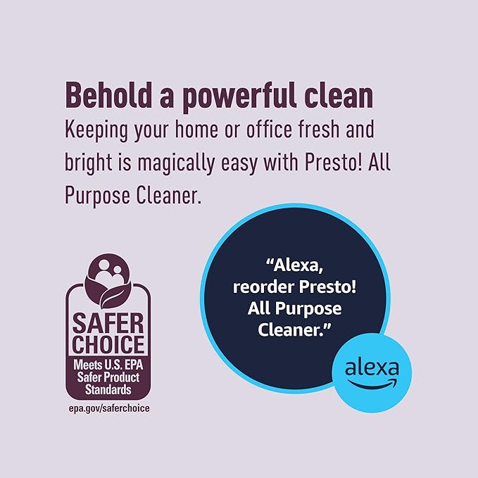 Amazon Brand – Presto! All Purpose Cleaner, Lavender Scent, 32 fl oz, Pack of 2