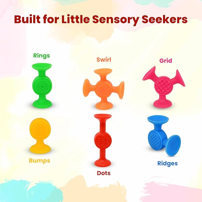 48 Pack Toddler Suction Cup Bath Toys for Kids Ages 1-3, Sensory Bath Toys for High Chair Car Window and Airplane Travel Essentials, Toddler Stocking Stuffers