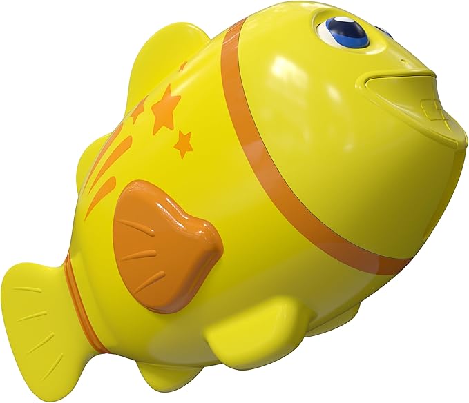 Rechargeable Swimming Fish Toy, Light up Bath Toys with Temp-Color Eyes for Baby Bath, Alive Pool Diving Toys for Kids Ages 4-8, Toddler Bathtub, Water Table