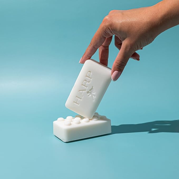 HARP pH-Balanced (5.0-6.0) Body Wash Bar. ZERO saponified oils. Protects Moisture Barrier. Gentle for Sensitive/Dry skin. + Shea Butter/Borage Oil. Non-Comedogenic. FRESH SPORT Fragrance.