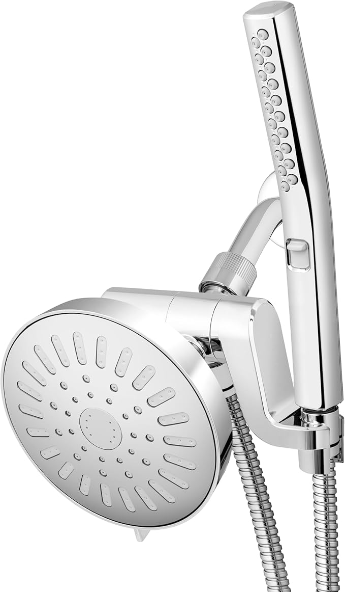 Waterpik High Pressure Handheld Wand and Rain Shower Head Combo with 8-Foot Long Metal Hose, BodyWand Spa System with 7 Spray Modes for Hair and Body, Chrome