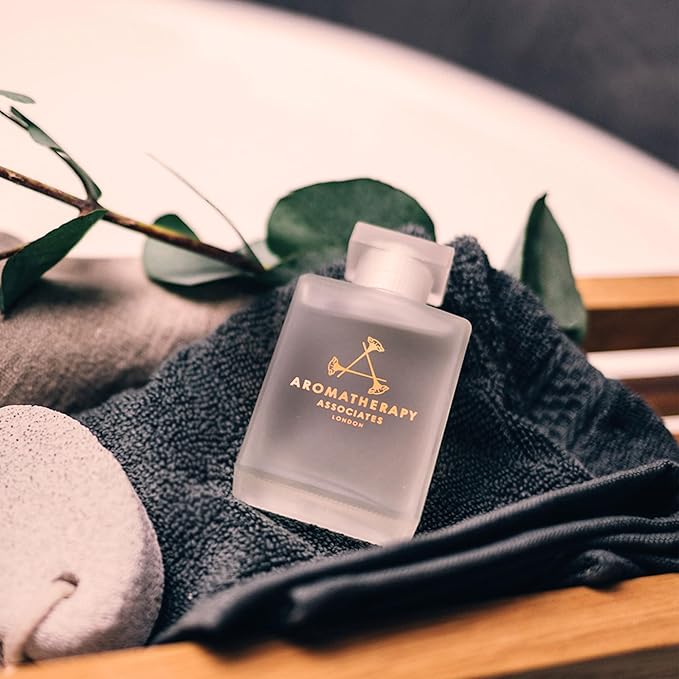 Aromatherapy Associates Support Breathe Bath and Shower Oil, Natural Body Oil to Clear Mind, Body and Spirit, Hydrating Body Oil Made with 3 Essential Oils (1.86 oz)