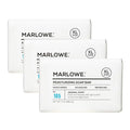 MARLOWE. No. 105 Bar Soap for Men 7 oz (3 Bars) Moisturizing Body Soap, Nourishing & Refreshing with Natural Extracts, Shea Butter, Olive Oil & Green Tea Extracts, Original Sage & Fir Scent