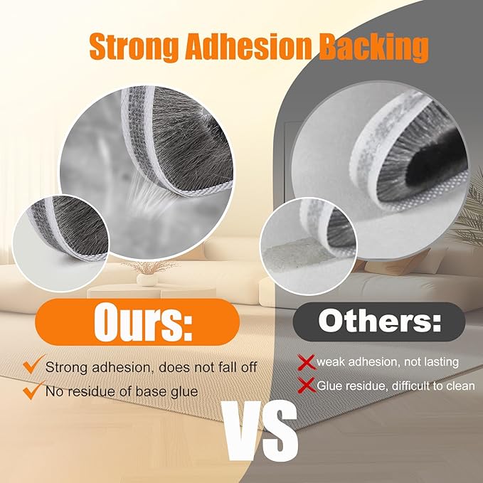 33.3FT Self-Adhesive Weather Stripping Seal for Door Frames and Sliding Windows, Weatherstripping for Soundproofing, Dustproof, Window Insulation for Winter, 0.35'' Wide x 0.2'' Thick, White