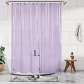 Barossa Design Clear Lavender Long Shower Curtain Liner 78" Height - 3 Magnets & Waterproof Lightweight PEVA Shower Liner for Bath Tub, PVC Free, Metal Grommets, Clear Lavender, 72x78