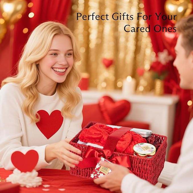 Christmas Gifts for Women - 27 Pcs Bath and Body Gifts Basket Set - Rose Spa Gifts Set Skin Care Set for Women, Gift Baskets Set for Mothers Day Mom | Gifts for Birthday, Valentines Day