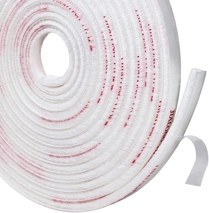 TORRAMI Door Brush Sweep Seal Tape 11/32 inch x 3/16 inch x 16 ft, Brush Door Seals for Sliding Doors Keep Bugs Out Upgraded Package Design No Twist, White