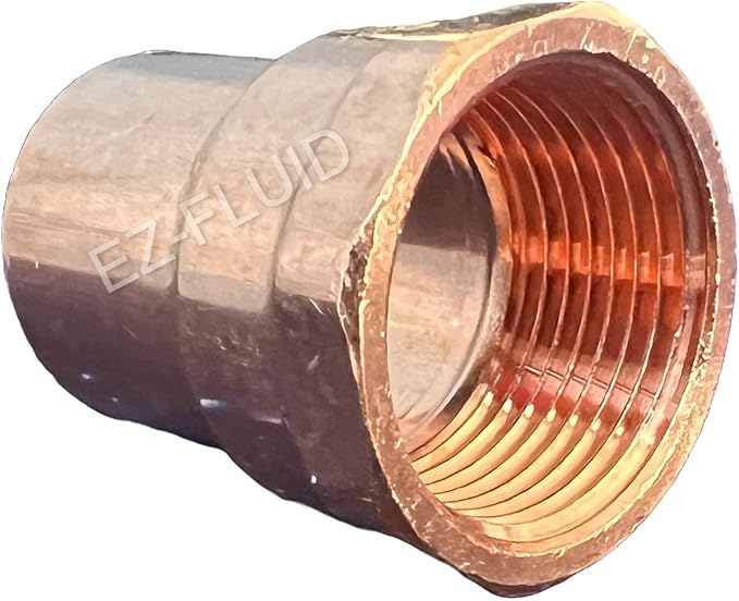 EZ-FLUID Plumbing 2" C X FIP LF Copper Female Adapter Pressure Copper Fitting,Sweat Solder Connection for Residential,Commercial. (1 Pack)
