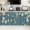 SK Studio Short Curtains for Kitchen, Cabinet Shelf Dust-Proof Blackout Tier Cafe Curtain Under Sink Skirt for Bathroom Laundry Room Style 17, 39.4" W x 27.6" H