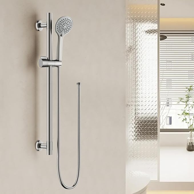 shower hose 304 stainless steel extra long shower hose replacement handheld shower head hose extension (Chrome, 78 inch)