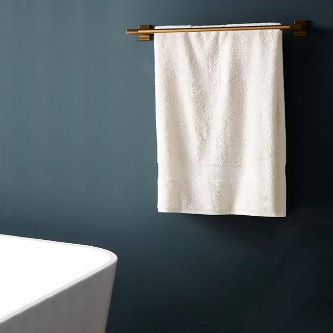 Delara 100% Organic Cotton Towels 650 GSM Plush Feather Touch Quick Dry Towel, 12-Piece Towel Set GOTS Certified, Oeko-Tex Green Certified, 1 Bath Towel, 1 Bath Sheet, 4 Hand Towels & 6 Wash Cloths