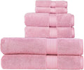Christy Supreme Hygro 6 Piece Towel Set | Blush | 100% Luxury Supima Cotton | Ultra Soft | Super Absorbent | 650GSM | 2 Bath Sheets 2 Hand Towels 2 Face Cloths