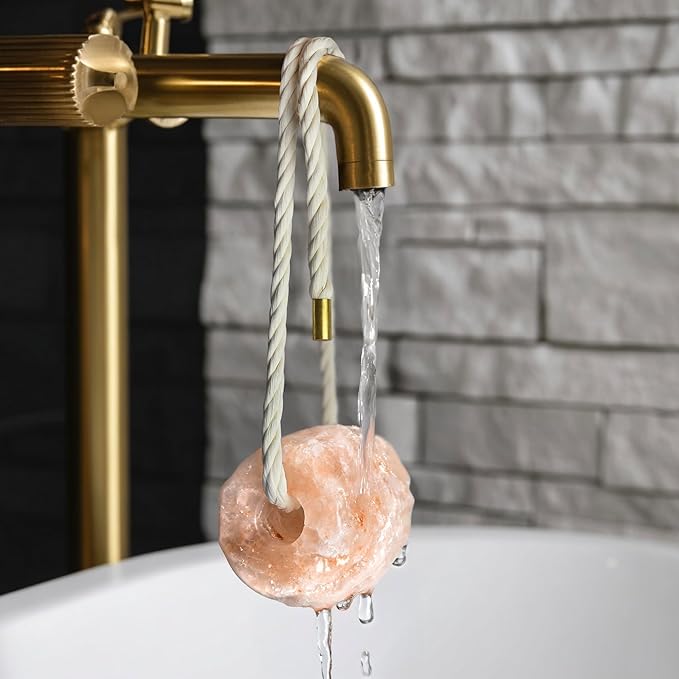 UMAID Himalayan Bath Salt Buddy™ 4 lb Hanging Himalayan Rock Salt for Bath & Shower – Himalayan Stone for Relaxation – 2025 Holiday Edition, Unique Gifts for Men, Women & Couples, White Elephant Gift