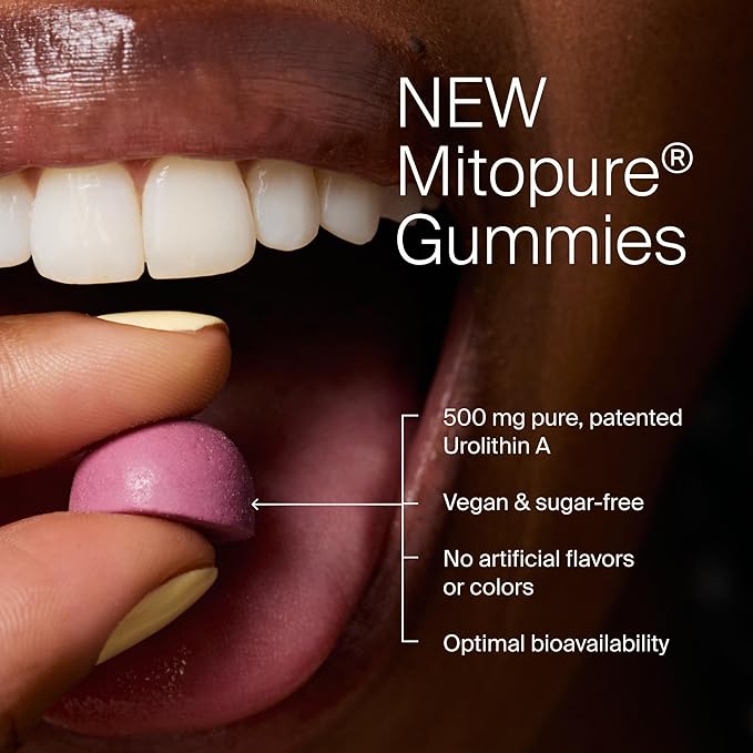 Timeline Mitopure Urolithin A Supplement Gummies - Clinically Proven Support for Healthy Aging and Cellular Renewal - Mitoceutical for Muscle Strength and Longevity