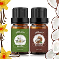 yethious Vanilla Coconut Essential Oil Set Coconut Oil Organic Vanilla Essential Oils for Soap Making, Diffuser, Skin Hair Care - 2 x 10ML