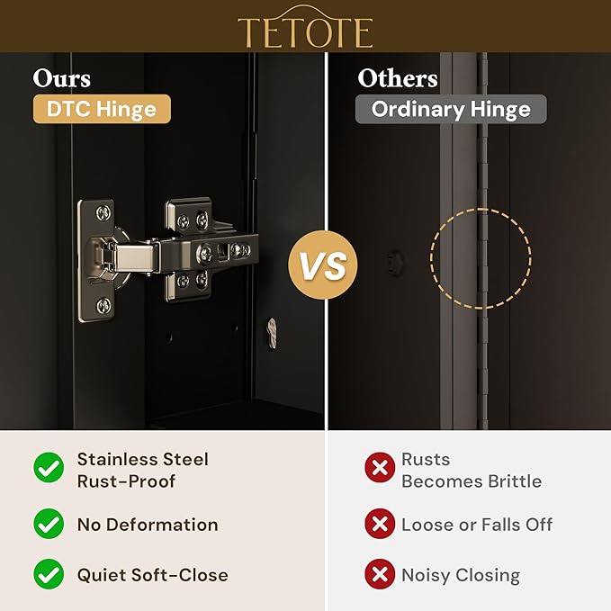 TETOTE 20 x 28 Bathroom Mirror with Storage with Tempered Beveled Mirror Black Medicine Cabinet Aluminum Cabinet DTC Hinges, Stepless Adjustable Shelves, Recessed/Surface-Mounted
