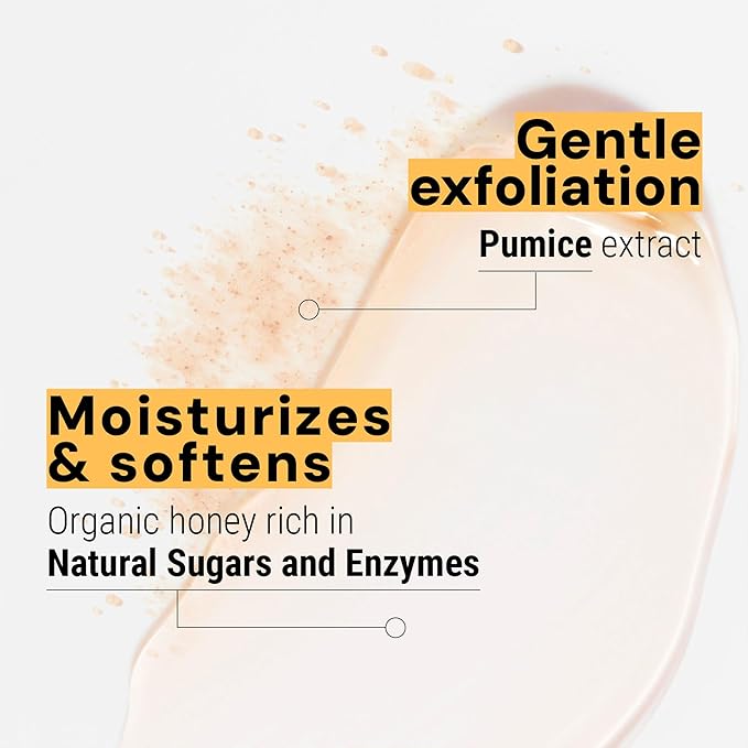 Panier des Sens - Liquid Hand Soap – Honey Exfoliating Hand Wash - French Marseille Moisturizing Soap with Coconut Oil - Refillable Kitchen & Bathroom Hand Soap - 97% Natural Ingredients -16.9 Fl.oz