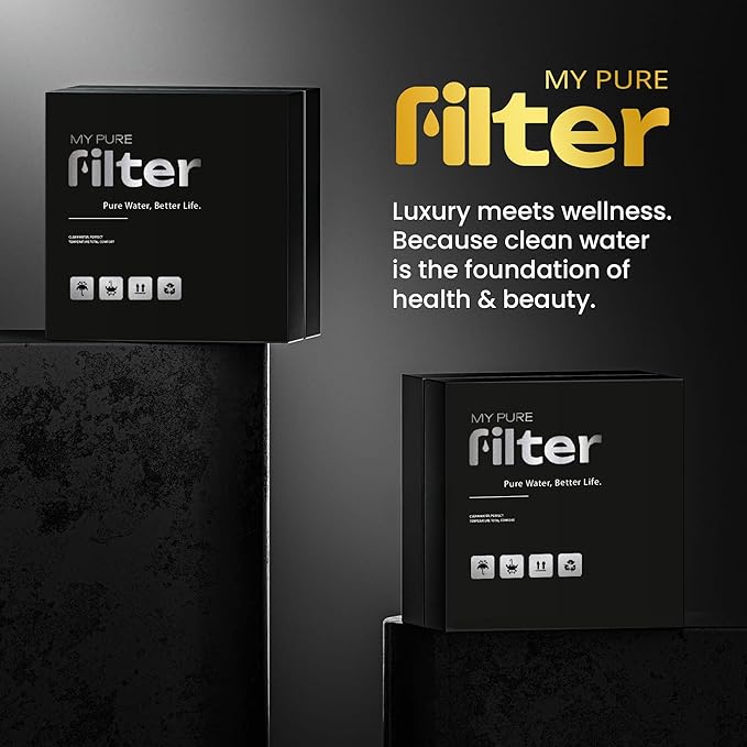 Shower With Internal Filter – Kit with 4 High-Pressure Water Softeners for Hard Water – Includes Replaceable Filters and Easy-Install Kits – Silver – My Purefilter