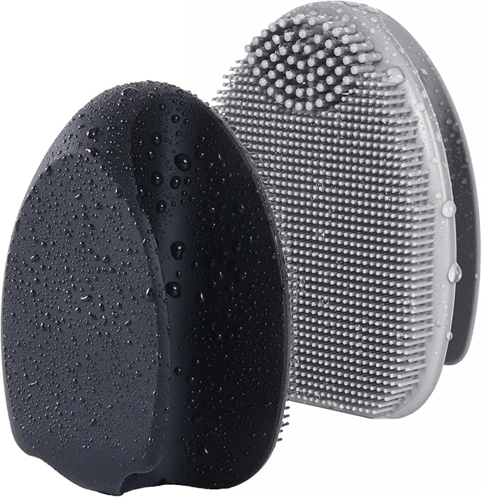Soft Silicone Face Scrubber,Facial Cleansing Brush,Facial Exfoliation Scrub for Massage Pore Cleansing Nose Blackhead Remover Deep Scrubbing for All Kinds of Skins Men and Women