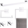 YACVCL 5-Piece Bathroom Hardware Accessories Set 23.6 inch Towel Bar Set Modern Towel Rack Kit Stainless Steel Wall Mounted (Polished Chrome)
