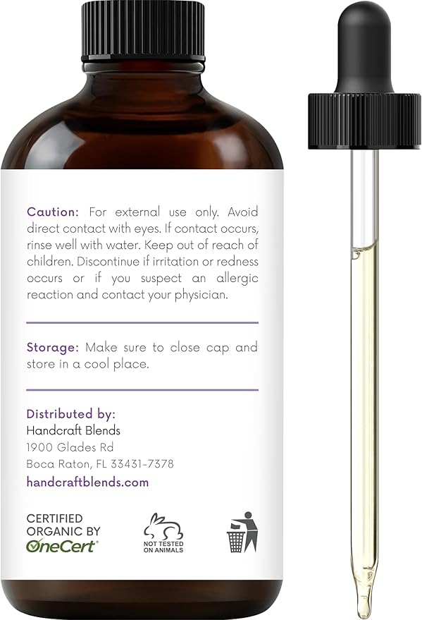 Handcraft Blends Organic Lavender Essential Oil – 1 Fl Oz – 100% Pure and Natural – Premium Grade Essential Oil for Diffuser and Aromatherapy