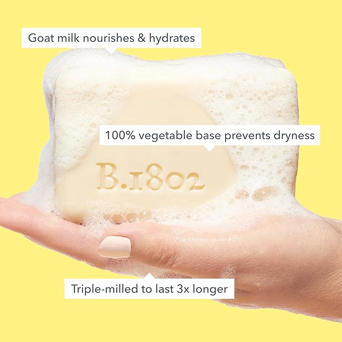 Beekman 1802 Goat Milk Soap Bar with Botanical Oils & Shea Butter - 9 oz - Gently Moisturizes, Exfoliates, and Nourishes for Soft, Healthy Skin - Cruelty-Free