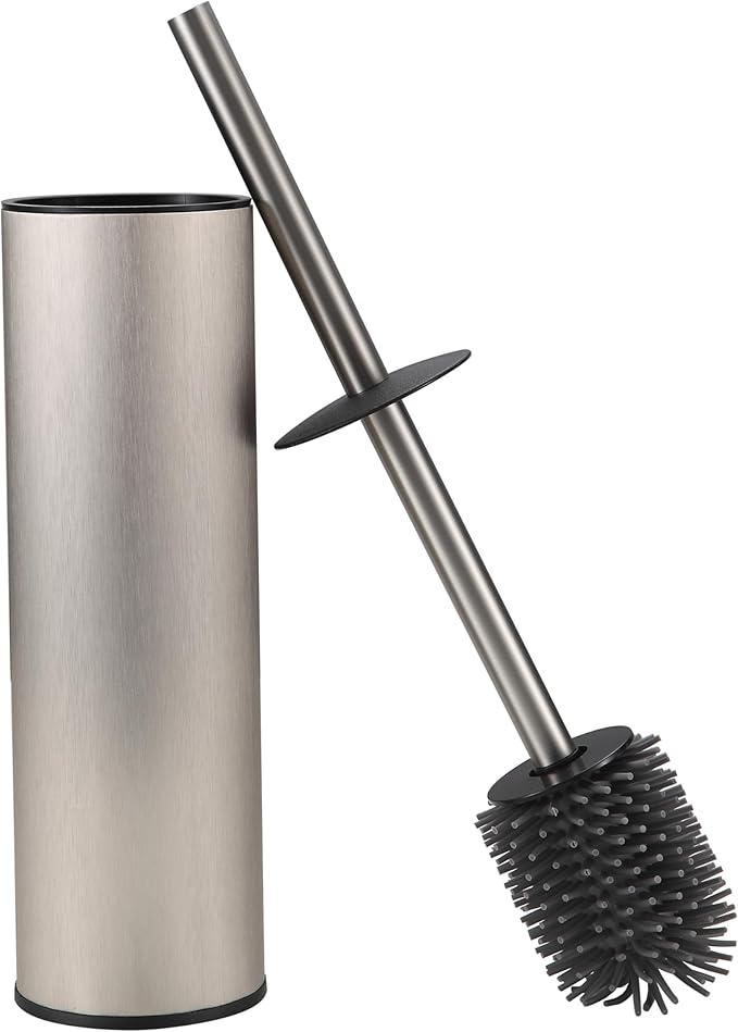 Toilet Brush and Holder,Stainless Steel Toilet Brushes for Bathroom with Holder 2pack Brushed Nickel