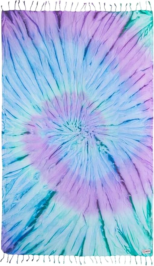 Sand Cloud Turkish Beach Towel - Sand Free - 100% Organic Turkish Cotton Yarn - Quick Dry Towel for Beach, Picnic Blanket or Throw - As Seen on Shark Tank - Tie Dye (Luna)