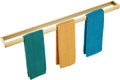 KOKOSIRI Towel Bar Brushed Gold Bath Towel Holder 32 Inch Kitchen Towel Hanger Rack Stainless Steel Bathroom Hardware Wall Mounted, 1 Pack B4008BG-L32