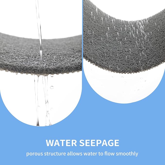 Non Slip Bathtub Mat,Anti Slip Shower Mat,Fast Drying Bath Tub Mats,Foot Scrubber Mat,Anti Slip Mat for Tub,Floor,Bathroom,Home,Kitchen,Hotel