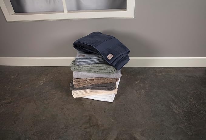 Maisonette Elegance 100% Organic Cotton Turkish Bath Sheets - Soft Absorbent Oversized Bathroom Towels - Ideal Quick Dry Extra Large Luxury Towel Set for Shower (35" x 70", 2 Pack) - Dark Grey (Stone)