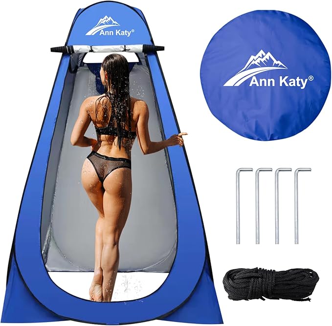 Pop up Privacy Shower Tents for Camping,Portable Dressing Changing Tent,Foldable Outdoor Shower Room,Instant Camp Toilet Tent,Sunshade Rain Shelter for Camping,Hiking,Beach,Dressing,Rv Accessories