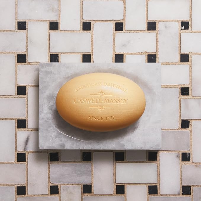Caswell-Massey 2571 Natural Bar Soap for Men, Moisturizing Body Soap Bar for All Skin Types, Made with Essential Oils & Plant-Based Formula for Soft Skin, Made in USA, 5.8 oz