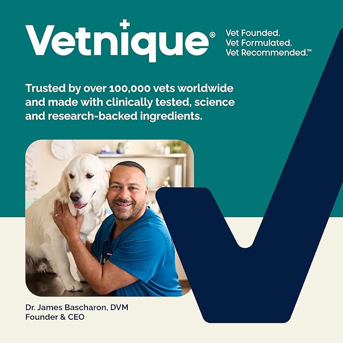 Vetnique Dermabliss Dog Face Wipes - Medicated Chlorhexidine Wipes for Dogs with Wrinkles, French Bulldog, English Bulldog Dog Grooming Wipes Cleaning & Deodorizing Dog Wipes