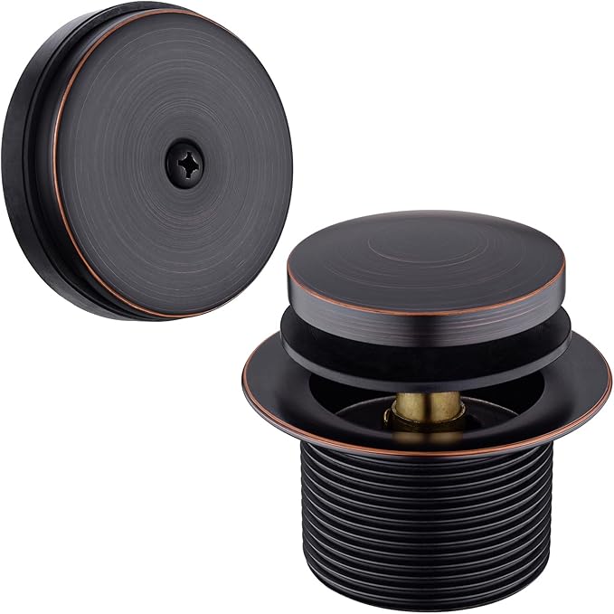 BESTILL Tip-Toe Bathtub Drain Bath Tub Trim Set Conversion Kit with Overflow Faceplate, Oil Rubbed Bronze