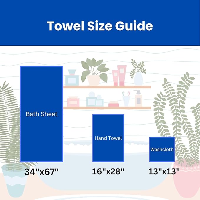 sea me at home Waffle Hand Towel – 100% Turkish Cotton, Quick-Dry, Soft and Absorbent Bathroom Towel