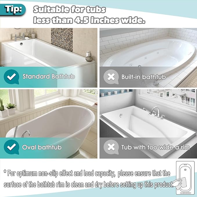 Saddle shape 2 Compartments Bath Toy Organizer, Easy Access for Children, Wide Opening Bath Toy Holder for Drying Toys and Storage, Mesh Shower Toy Holder and Bath Tub Toy Storage Organizer for Tub.