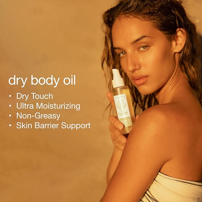 HUME SUPERNATURAL Dry Body Oil Spray - Moisturizing Oil for Dry Skin, After Shower Body Oils for Women and Men, Nourishing, Hydration, Glow, Vanilla Daze, 1-Pack