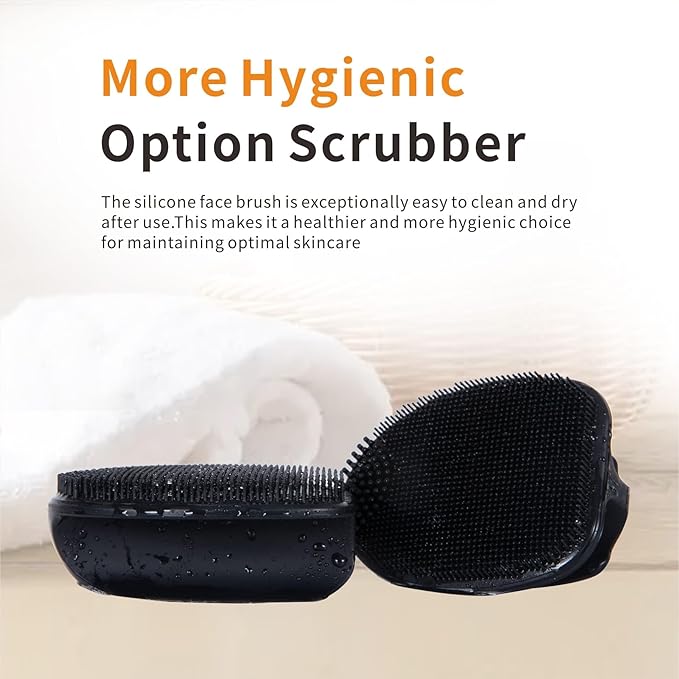 Soft Silicone Face Scrubber,Facial Cleansing Brush,Facial Exfoliation Scrub for Massage Pore Cleansing Nose Blackhead Remover Deep Scrubbing for All Kinds of Skins Men and Women