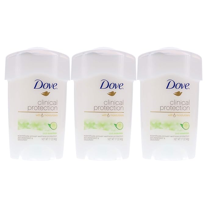 Dove Clinical Protection Cool Essentials Anti-perspirant Deodorant, 1.7 Fl Oz Pack of 3