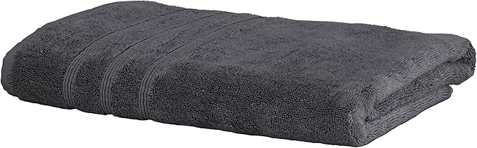 Mosobam Luxury Turkish Bath Towels 30X58 Charcoal Gray (Dark Grey) 700 GSM Bamboo Viscose & Aegean Turkish Combed Cotton
