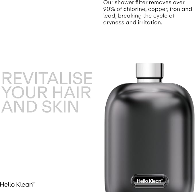 Shower Filter in Chrome - Filter Unwanted Metals, Chlorine & Impurities Found in Shower Water - Improves Quality of Skin & Hair - Quick Easy Install For In-Line & Electric Shower