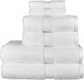 Christy Renaissance 6 Piece Towel Set | White | 100% Egyptian Cotton | Luxuriously Soft and Super Absorbent | 675 GSM | 2 Bath Towels 2 Hand Towels 2 Face Cloths