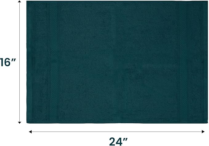 Casa Lino 100% Cotton Hand Towels for Bathroom - Soft, Highly Absorbent & Quick Dry Kitchen Towels - Gym Towel Set - Travel Towel Set - 24" x 16" - Pack of 4 - (Teal)