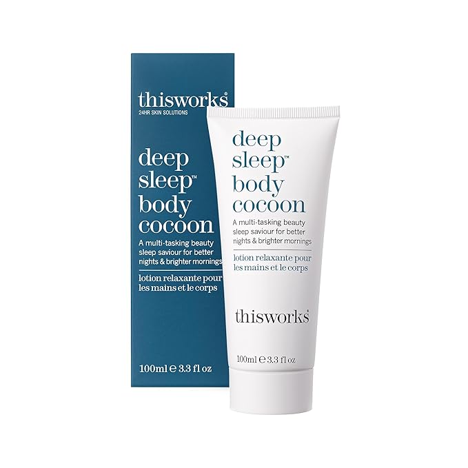 THISWORKS Deep Sleep Body Cocoon – Hydrating Body Lotion with Lavender, Chamomile & Vetivert – Soothing Nighttime Moisturizer for Dry Skin, Promotes Relaxation & Better Sleep – 100ml