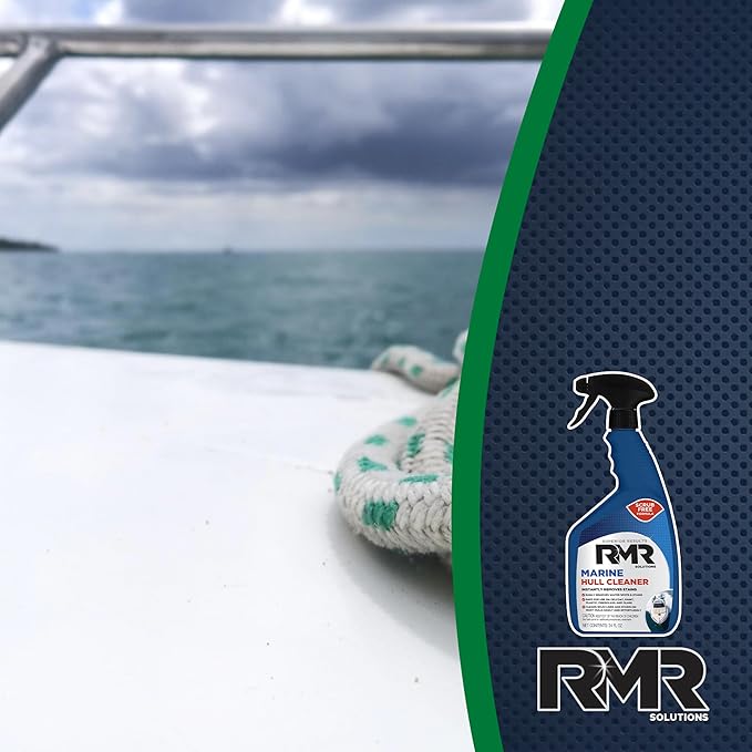 RMR Marine Hull Cleaner, Heavy Duty Boat Wash for Cleaning Slimy & Grimy Surfaces, Rust, Stain, & Water Spot Remover, 24 Ounce Spray