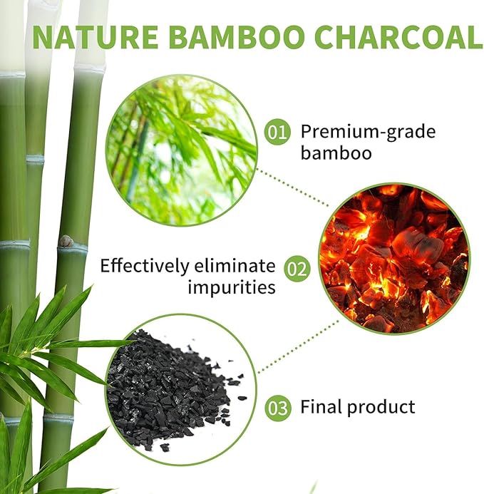 CLEVAST 16 Pack Activated Bamboo Charcoal Air Purifying Bags(8x100g, 8x50g), Natural Fresh Odor Absorber, Deodorizer and Moisture Eliminator, Air Purifier Bags for Home, Closet, Car Air freshener
